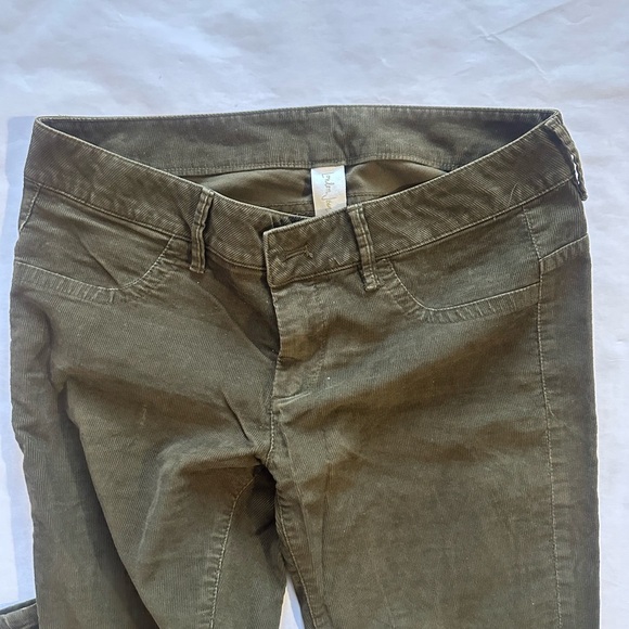 London Jean Corduroy Olive Green Skinny Pants - Picture 3 of 3